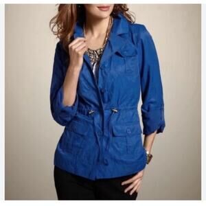 Chico's Royal Blue Lightweight Utility Jacket